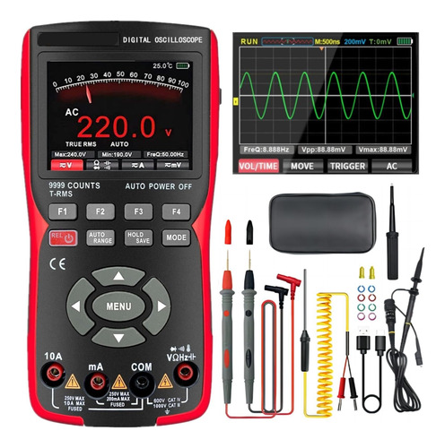 Multímetro Osciloscopio Portátil 2 En 1 Ancho Banda 10 Mhz (