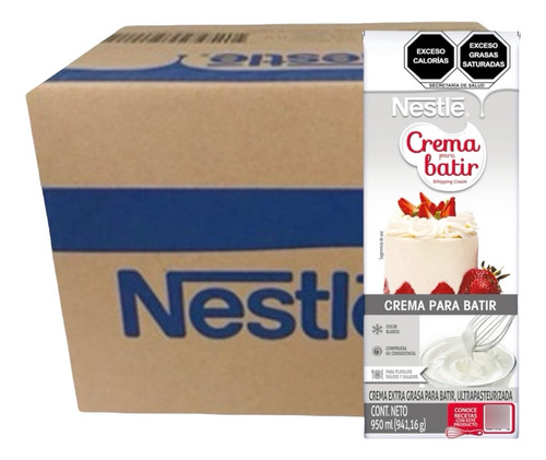 Nestle Crema Para Batir Nestlé Caja Con 12pzas De 950ml