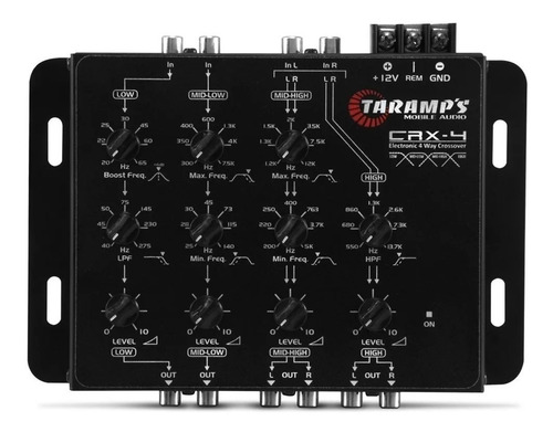 Imagem 2 de 3 de Crossover Mesa Taramps Crx-4 Crx4 4 Vias De Som Automotivo