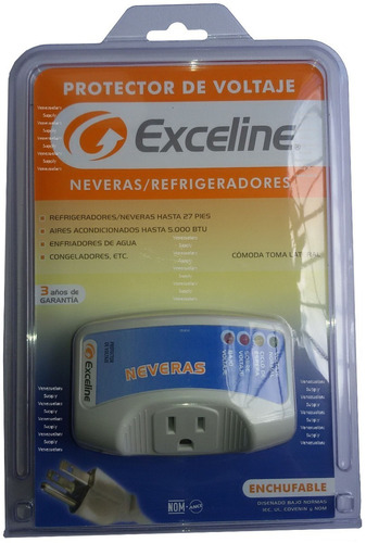Imagen 1 de 7 de Protector De Voltaje Exceline 120v Neveras Y Refrigeradores