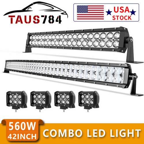 Curved 42inch 560w +22  280w Led Light Bars +4x4  36w Spo S4