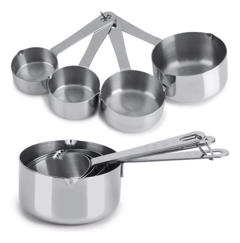 Hx Set 4 Cucharas Medidora Reposteria Acero Inoxidable
