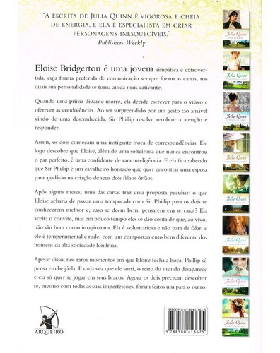 Para Sir Phillip, Com Amor (os Bridgertons Livro 5): O Livro De Eloise, De Quinn, Julia. Os Bridgertons, Vol. 5. Editorial Editora Arqueiro Ltda., Capa Mole Em Português, 2015