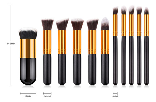 Conjunto De Pincéis De Maquiagem Profissional De 11 Unidades