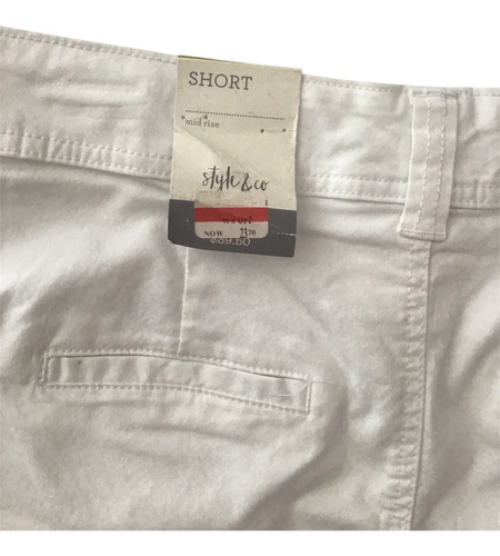 Shorts Blanco Style&co Talla 14 Nuevo