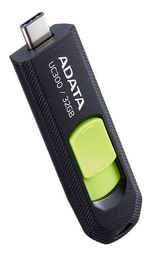 Imagen 3 de 3 de Memoria Usb Tipo C Adata Uc300 32gb Retráctil Negro/verde