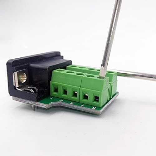 Cgq Adaptador Macho Db9 Rs232 Serial Para Terminal Conector 1 Piezas