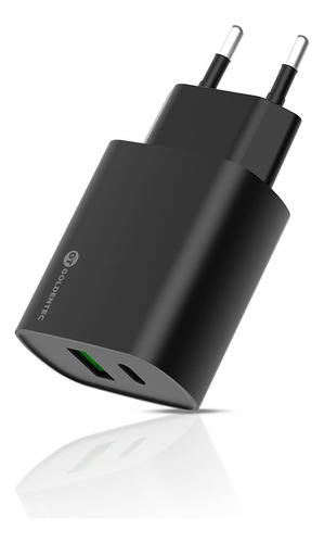 Carregador Fast Charge Goldentec Usb-c + Usb 3.0 Preto