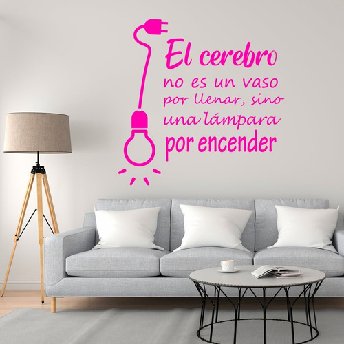 Vinil Decorativo Frase Positiva Niños Creatividad Cerebro