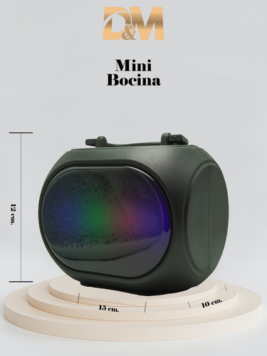 Zqs1321 Bocina Inalambrica, Bluetooth, Luz Rgb, Recargable