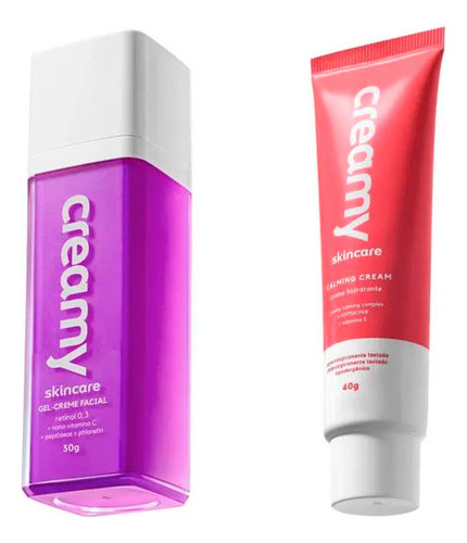 Kit 2x1 Creamy Gel Creme Retinol 0,3 + Calming Cream Vegano