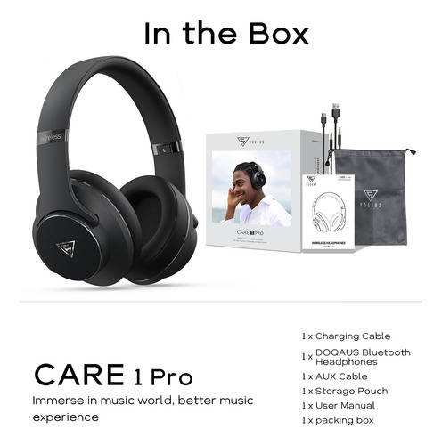 Doqaus Auriculares Bluetooth Inalámbricos Para Colocar Sobre
