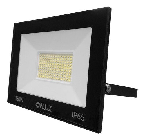 Reflector Led Exterior 150w Multiled Luz Fría Cancha Carcasa Negro Luz Blanco Frío