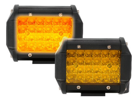 Par Faro Barra 24 Led 60 W Dually Fijo + Estrobo Sixty Ámbar