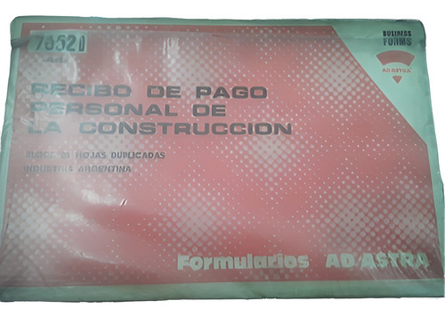 Talonario Ad Astra 7625 Recibo Pago Personal De Construcción