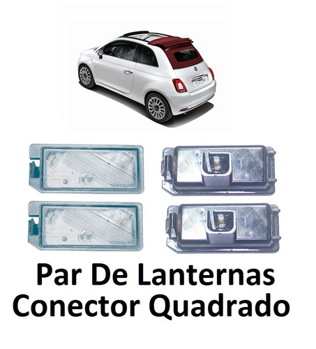Imagem 1 de 6 de Par Lanterna Placa Led Fiat 500 Con Quad Ano 12/.. 6036/37