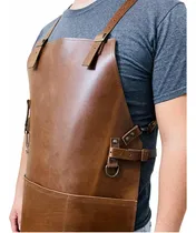 Comprar Mandil Parrillero Cuero Vacuno Para Barbero Bartender Chef