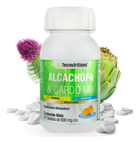 Suplemento Alcachofa Y Cardo Mix, Tecnu® Hígado Detox Sabor Sin sabor