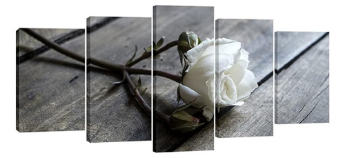 Wieco Art White Rose Canvas Prints Wall Art Flowers Pictures