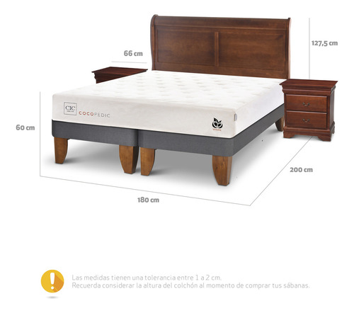 Cama Europea Cocopedic King Miro S/t