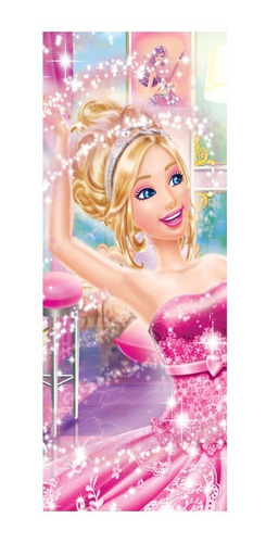 Adesivo Decorativo De Porta Barbie Princesa Boneca Mod. 511