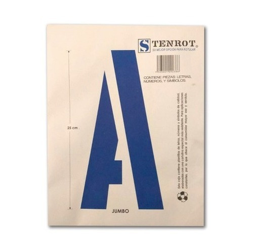 Gioser De Carton Stenrot Con Letras Y Numeros Jumbo 25 Cm