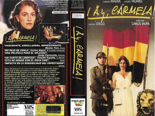 Ay Carmela Vhs Carmen Maura Carlos Saura Andrés Pajares 1990