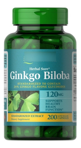 Ginkgo Biloba 120 Mg 200 Cápsulas Memoria