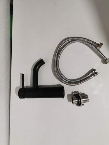 Mezcladora Monomando Ovalin Negro Mate 18 Cm Acero Inox 304