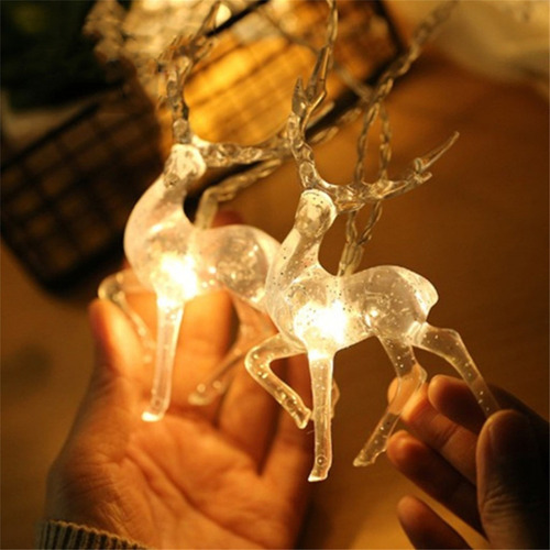 R Decoración Navideña Con Ciervos, Familia Iluminada, 1,5 M