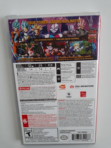 Imagen 2 de 5 de Dragon Ball Fighter Z Juego Nintendo Switch Nuevo Y Sellado