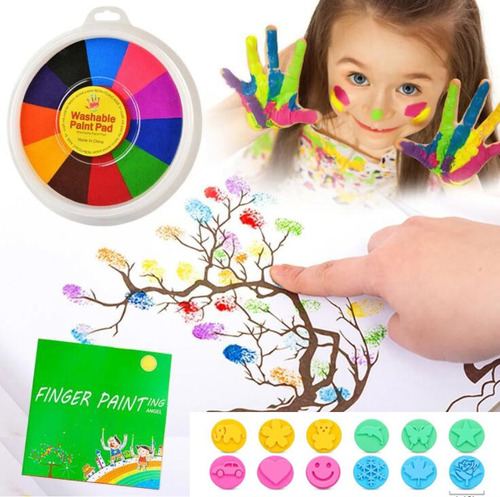 Kit Y Libro Divertidos For Pintar Con Los Dedos