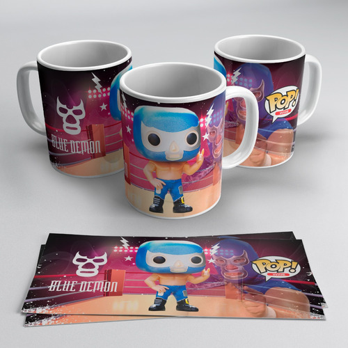 Taza De Cerámica Funko Pop Mma Lucha Libre  Premium En Caja 