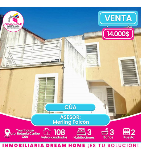 Townhouse En Venta  Urbanización Betania Caribe - Cúa 