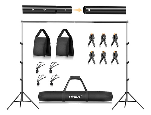 Soporte Para Fotos Emart, 8,5 X 10 Pies, Ajustable Con Bolsa