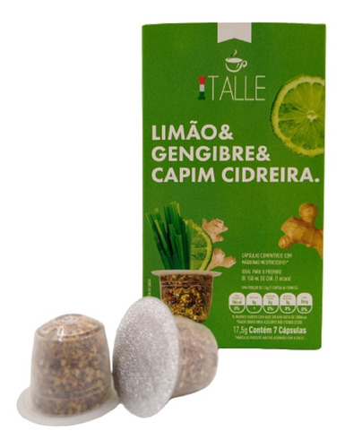 Chá Limão Gengibre Capim Cidreira Capsula - Cafe Italle
