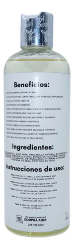 Shampoo De Manzanilla 500ml Control Caspa Hidrata Y Aclara