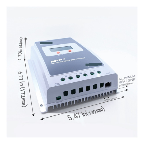 Controlador De Cargador Solar Mppt 40a 30a 20a 10a Lcd