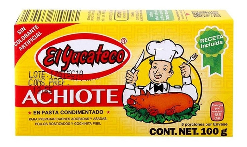 Achiote En Pasta Condimentado El Yucatec - g a $139