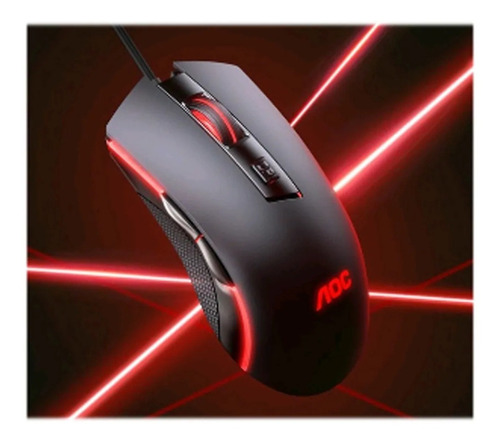 Mouse Gamer Profesional Usb 3600dpi Luces Rgb Aoc Gm120