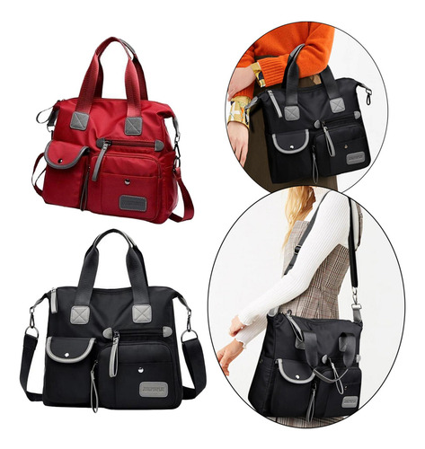 2x Bolsa Multiusos Bolsa Impermeable Oxford Bolsa De Hombro