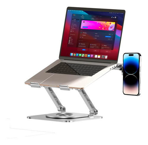 Soporte Ajustable Laptop 17'' + Celular Magnético Aluminio