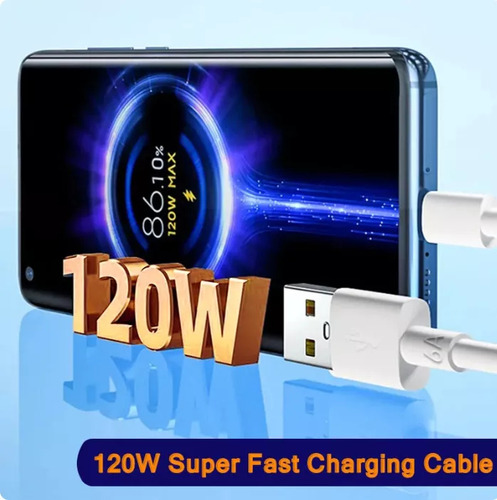 Cable para Xiaomi 1.5m Turbo Charge 120W Carga Rapida 6A Hypercharge / Mi Turbo Charge 120 W /67 W /55 W /50 W /40 W /33 W /30 W /22.5 W Para Todos Los Modelos