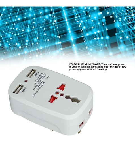 Enchufe Adaptador Cargador Multifunción Con Doble Usb