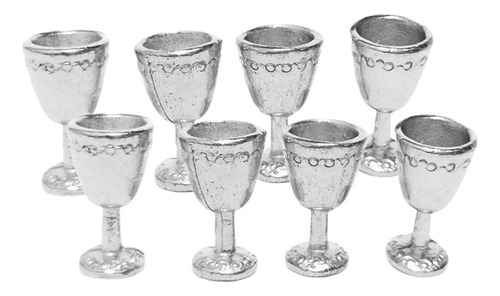 Kit De Copa Dorado En Miniatura De , Decoración 1/12, Plata
