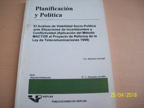 Moraima Carvajal Análisis De Viabilidad Socio-política, 2001