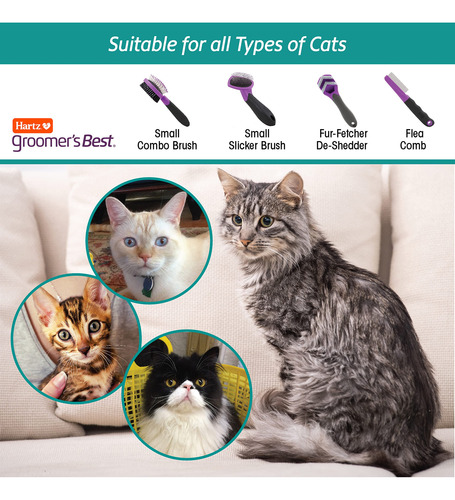 Slicker Brush Hartz Groomer, Lo Mejor Para Gatos Y Perros Pe