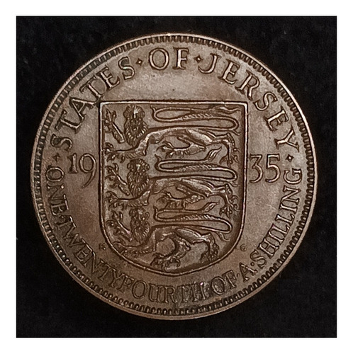 Jersey 1/24 Shilling 1935 Excelente Km 15 Muy Escasa