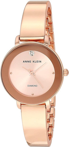Anne Klein Reloj Mano Dama Diamante Genuino Mujer 3566rgrg Color de la correa Rosa dorado Color del bisel Rosa dorado Color del fondo Rosa dorado