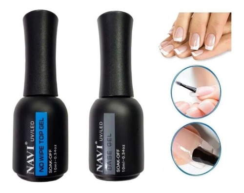 Navi 10ml Base Coat O Top Coat Gel Led Uv X1u.